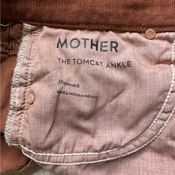Anthropolgie x MOTHER The Tomcat High-Rise Straight Corduroy Jeans Hopscotch